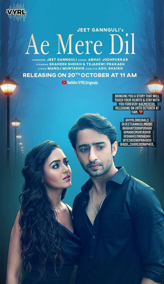 Tejasswi Prakash & Shaheer Sheikh's Chemistry Looks Crackling In The First Poster Of Ae Mere Dil
