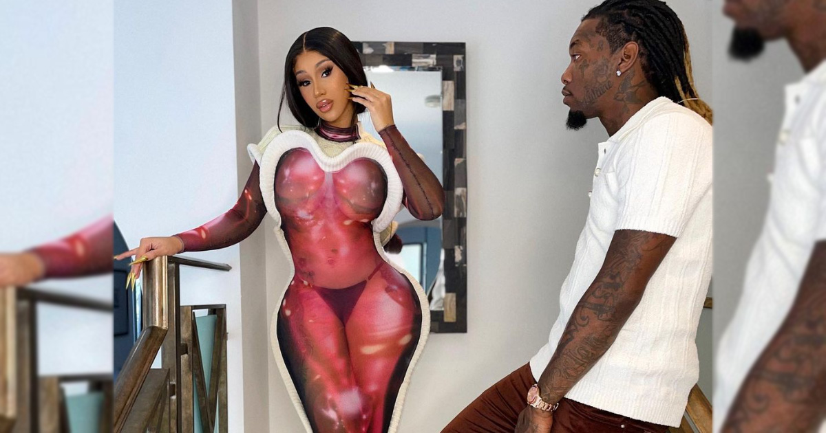 Cardi B Trolled For Wearing A See-Though Dress