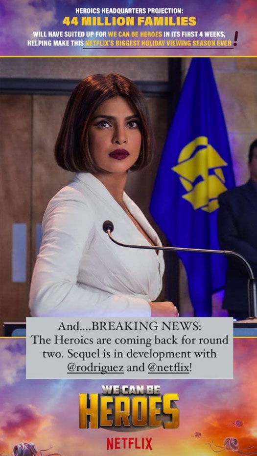 Priyanka Chopra Announced The Sequel Development Of We Can Be Heroes On Her Instagram Story
