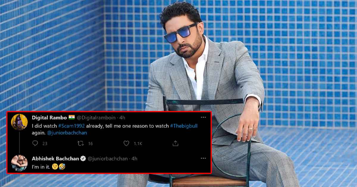  Abhishek Bachchan Delivers A 'Mic Drop' Reply To A Twitter User Asking Why She Should Watch The Big Bull After Watching Scam 1992, Check Out
