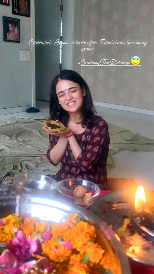 Radhika Madan celebrates Ashtmi at home in Delhi after years