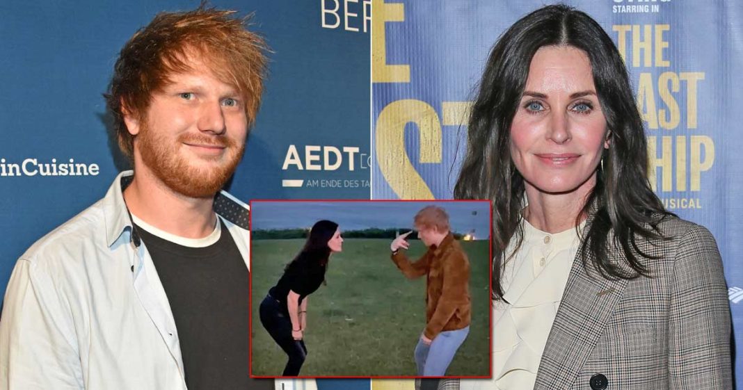 Courteney Cox And Ed Sheeran Recreate The Routine From Friends Check Out The Hilarious Dance