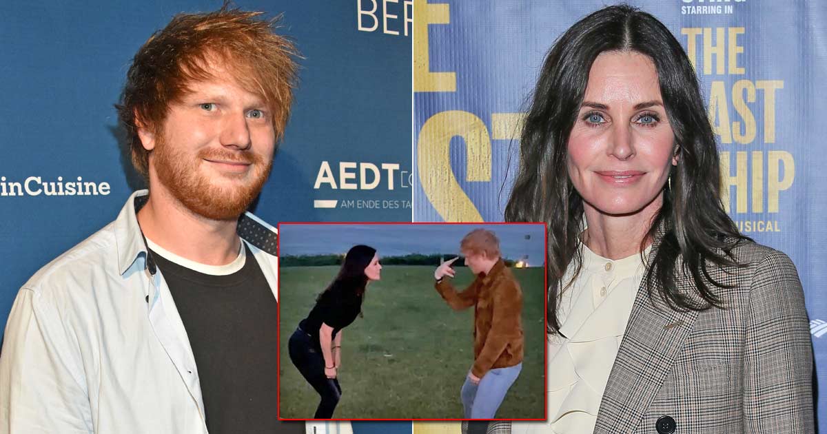 Real Life Friends Courteney Cox & Ed Sheeran Recreate ‘The Routine’ From Friends & Its Absolutely Hilarious