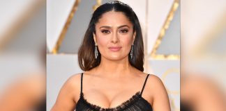 Salma Hayek Redefines Beauty In This Hot Purple Gown With A Plunging Neckline
