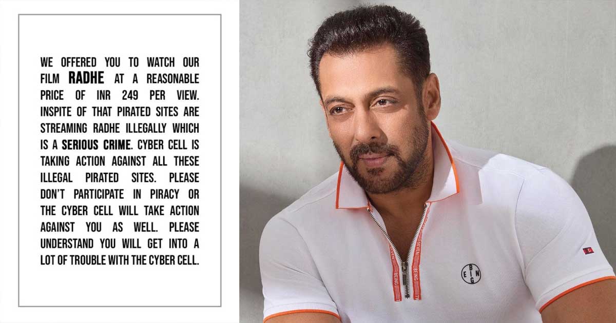 Salman warns of consequences after 'Radhe' streamed on pirated sites