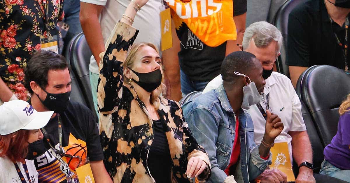 Kim Kardashian is casual cool as Adele enjoys date night with Rich Paul  during 2023 NBA playoff game