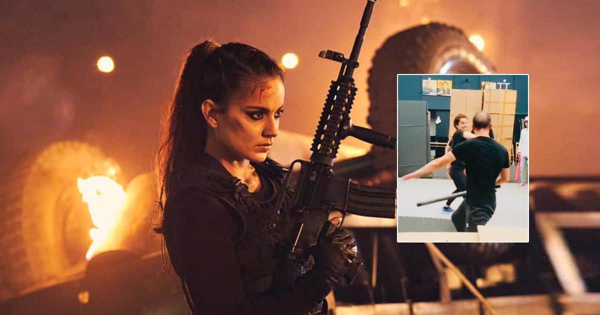 Kangana shares glimpse of fight practice for 'Dhaakad'