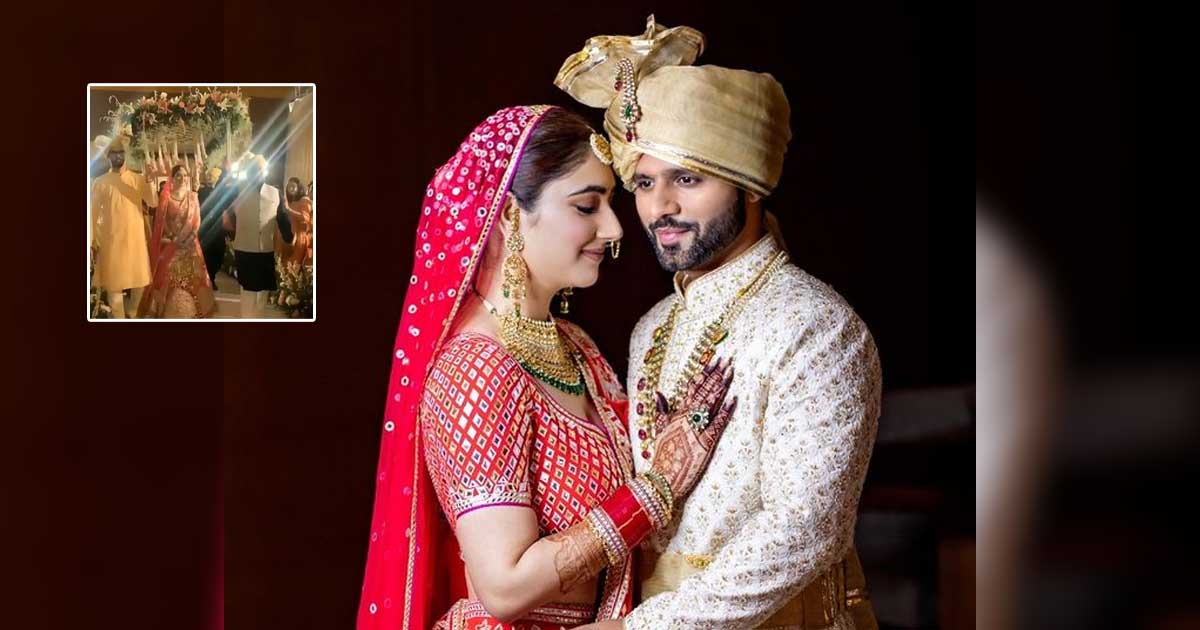 Rahul Vaidya & Disha Parmar Wedding Look Magical As They Get Showed By Flowers & The Singer Goes Down On His Knee