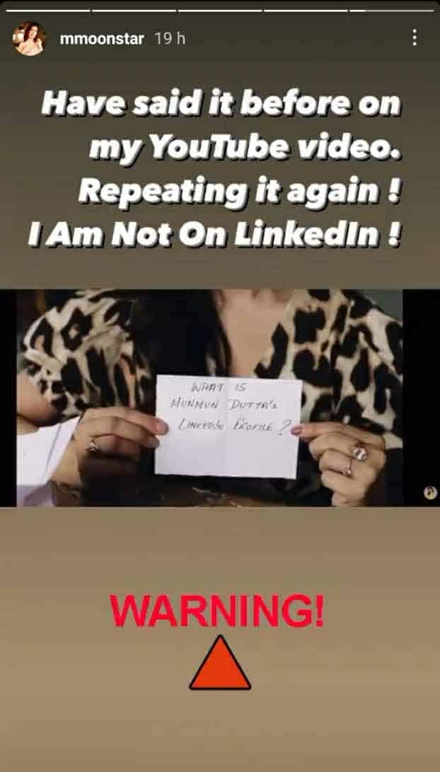 Taarak Mehta Ka Ooltah Chashmah Fame Munmun Dutta Warns Fans About Fake Profile On LinkedIn
