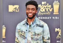 Chadwick Boseman honoured by wife with emotional performance