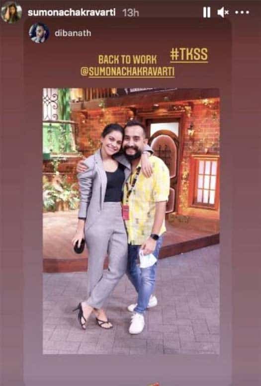 First Picture Of Sumona Chakravarti From The Kapil Sharma Show Sets