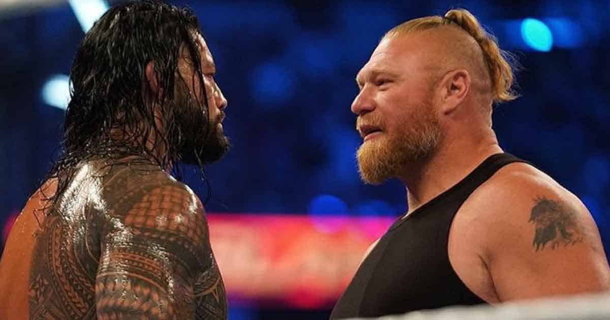 WWE: Brock Lesnar Confronts Roman Reigns On His Return ...