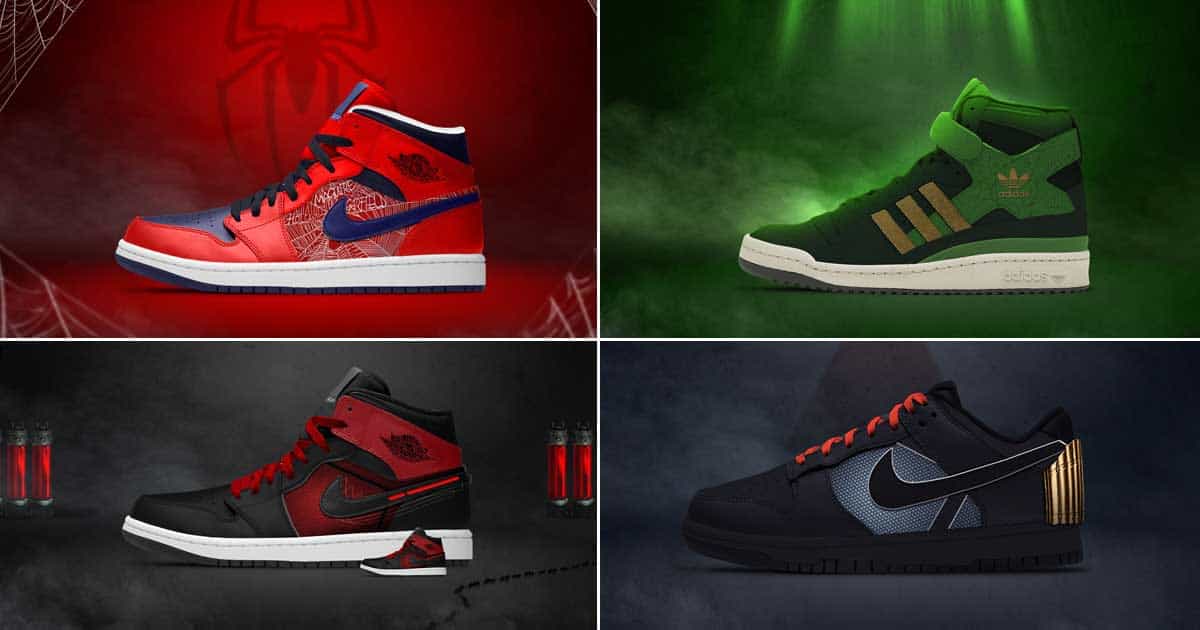 Marvel's Spider-Man, Loki, Ant-Man & Widow Reimagined As Nike Adidas' Sneakers