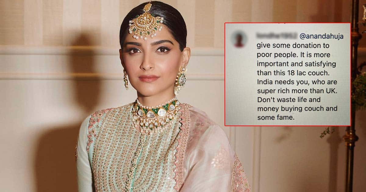 Sonam Kapoor Poses On a Sofa Worth 18 Lakhs, A Netizen Writes, “Don’t Waste Life & Money Buying Couch & Some Fame," Check Out