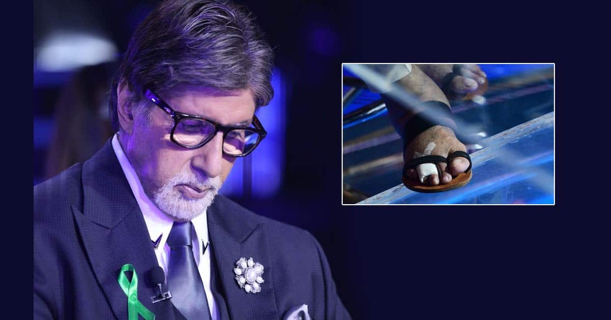 Big B shows fractured toes on sets of 'KBC 13'