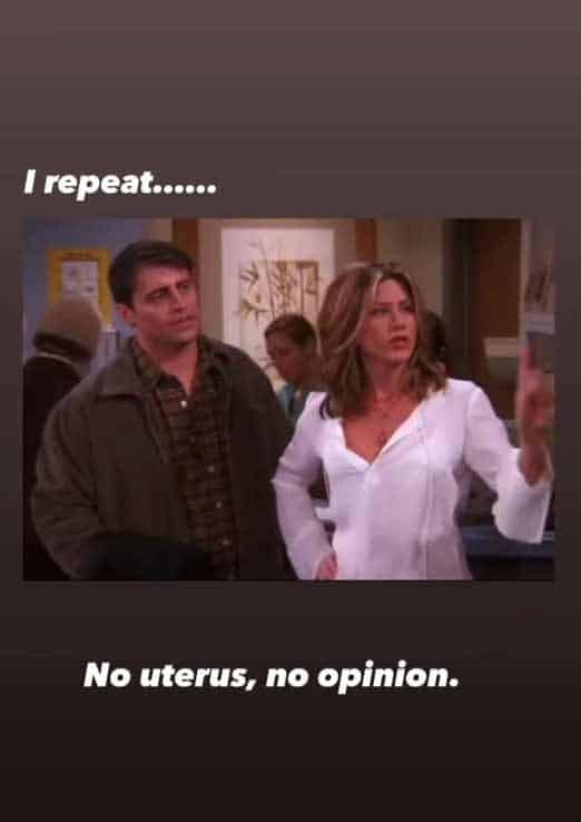 Jennifer Aniston Quotes The Famous Rachel Green Line "No Uterus, No Opinion" While Speaking Out Against Texas Abortion Law