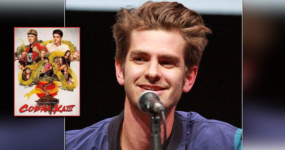 Andrew Garfield Gets A Surprise Video From The Cast Of 'Cobra Kai' Which Leaves Him Teary-Eyed