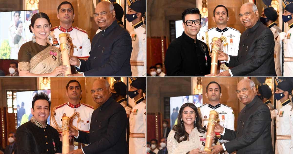 Bollywood's day out at Padma Awards: Karan Johar, Kangana Ranaut, Adnan, Ekta share their joy