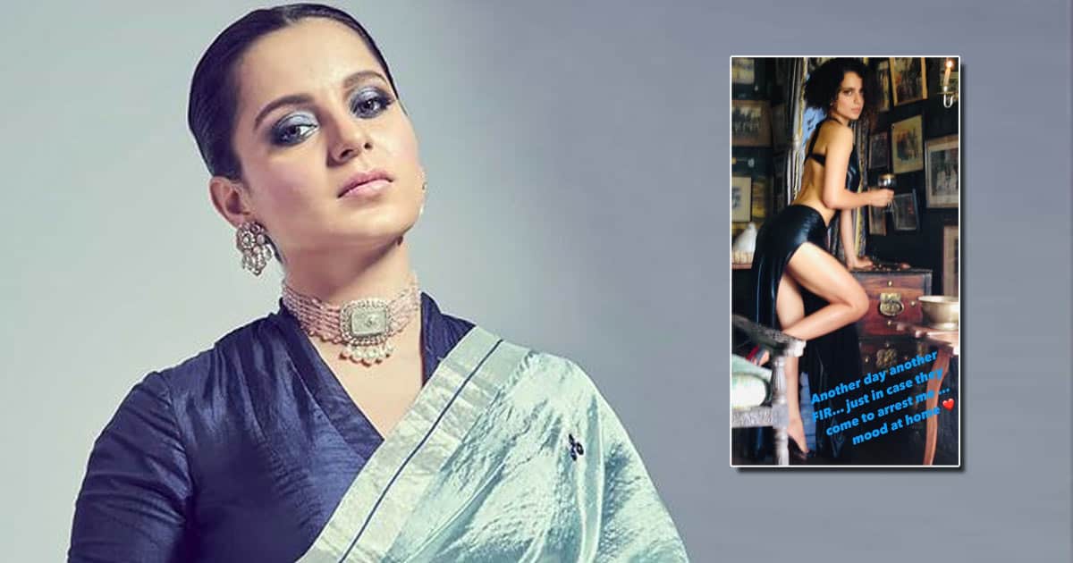 Kangana Ranaut Posts A Bold Photo In A Skimpy Black Thigh Slit Skirt Reacting To The FIR Against Her By Sikh Community Members, Check Out!