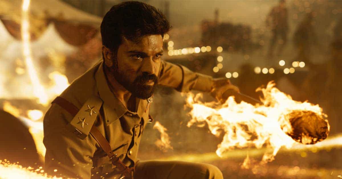 Mega Power Star Ram Charan's intense look from the upcoming magnus opus film, RRR, sets the internet on FIRE!