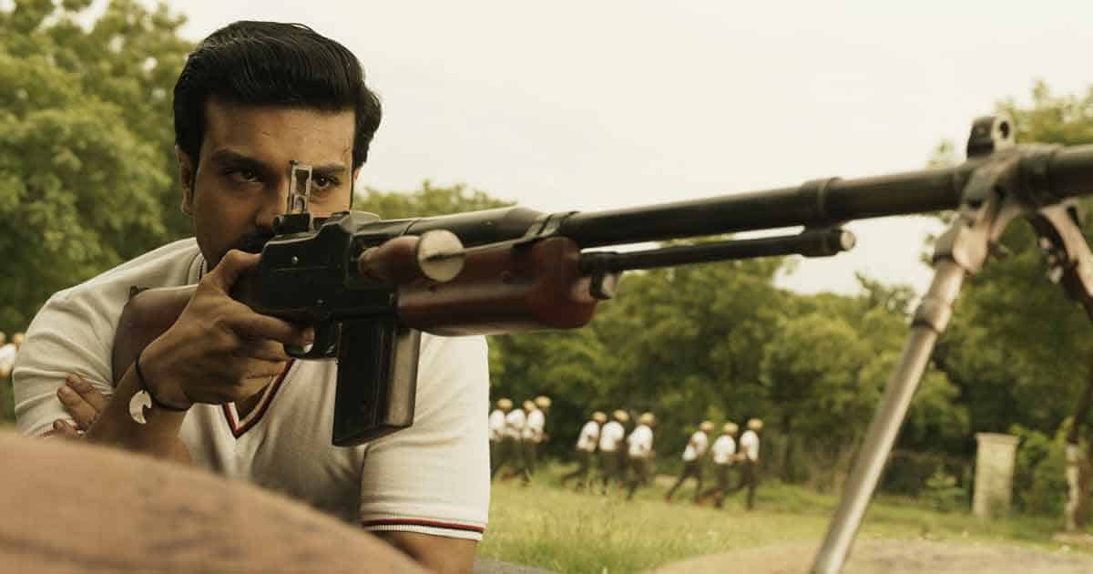 Mega Power Star Ram Charan's intense look from the upcoming magnus opus film, RRR, sets the internet on FIRE!