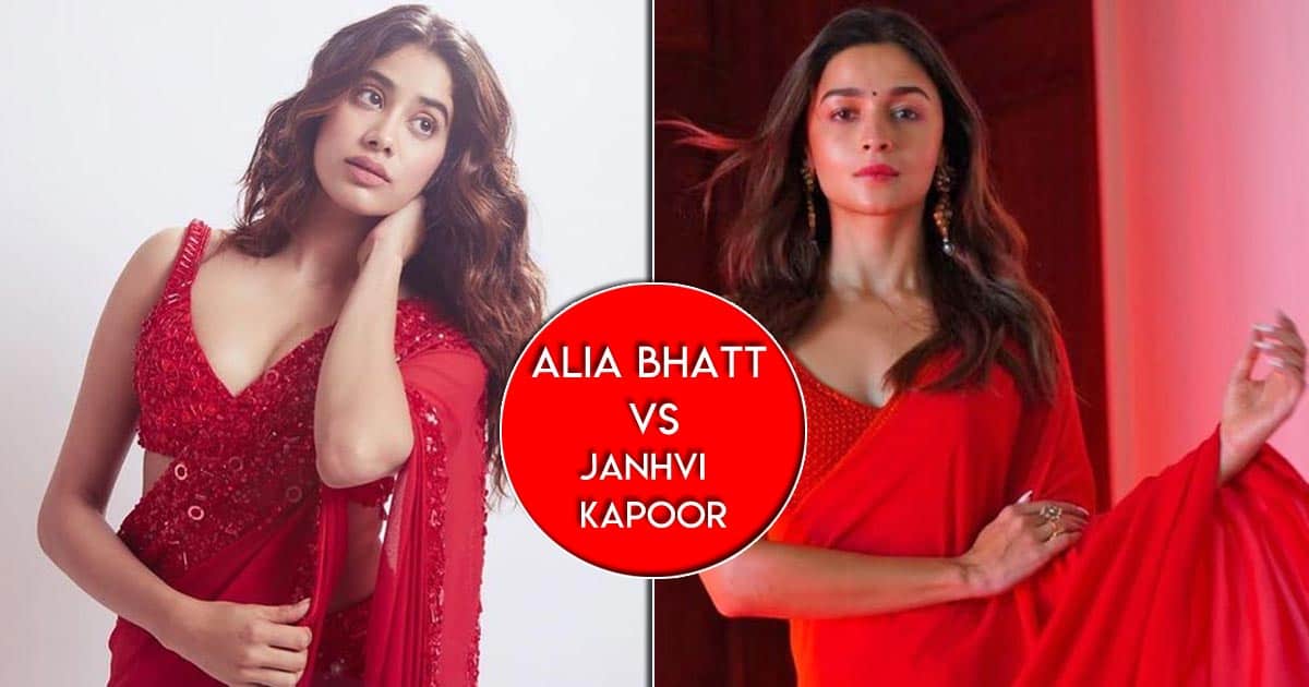 Alia Bhatt Vs Janhvi Kapoor's Fashion Face-Off: Who Rocked The Red Saree Look Better? Vote Now