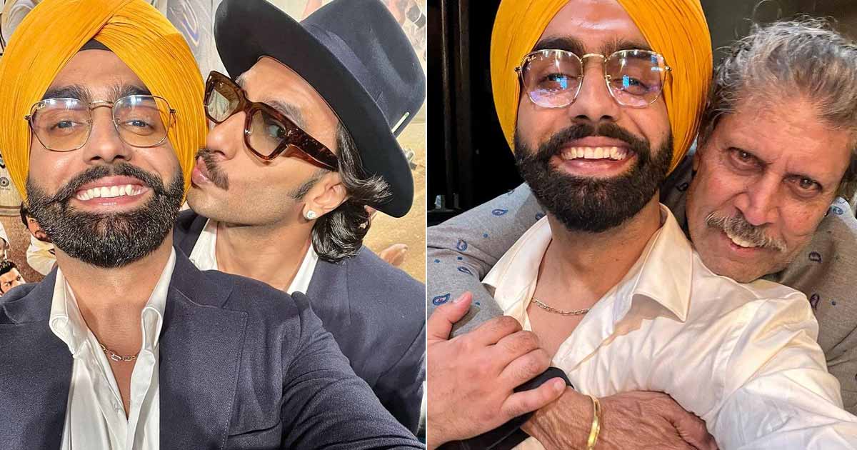Fanboy Ammy Virk poses with stars of 1983; special screening for Anurag Thakur