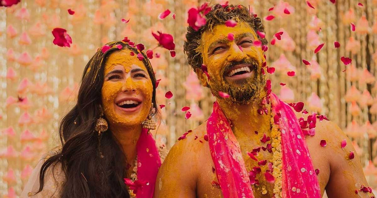 Katrina Kaif & Vicky Kaushal Is Painting The Town Yellow With Their Extraordinary Haldi Pics