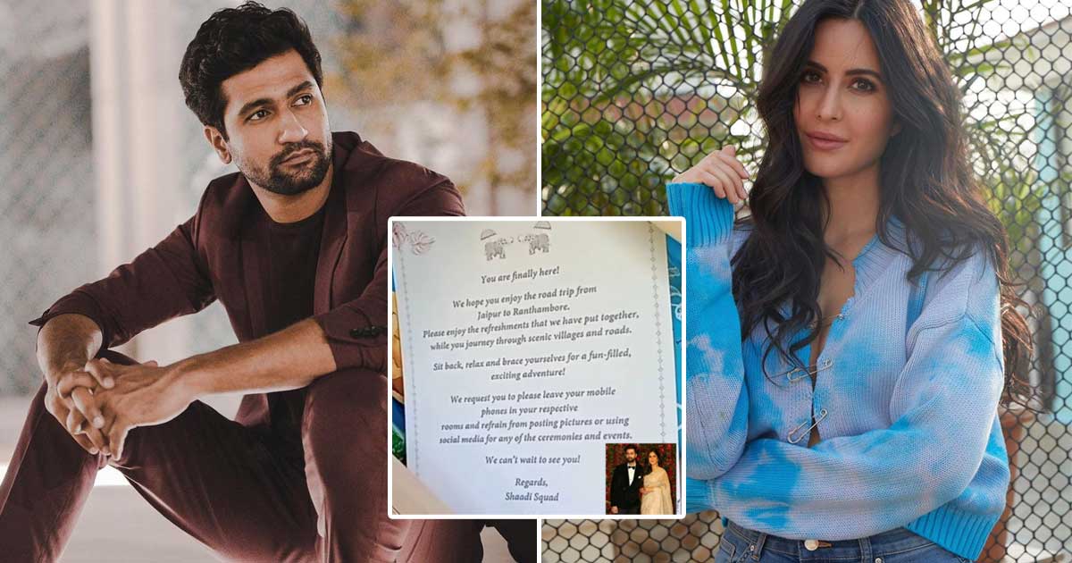 Katrina Kaif & Vicky Kaushal’s Special Arrival Note For Guests Goes Viral & It Does Include A No-Phone Policy, Read On!