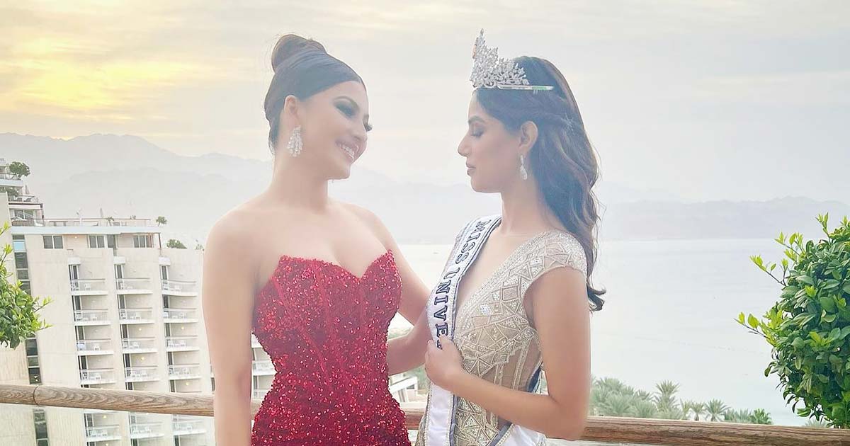 Miss Universe jury member Urvashi Rautela celebrates Harnaaz's feat