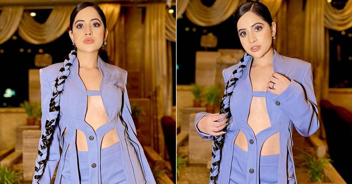 Urfi Javed Fails To Impress With Purple Cut-Out Pant-Suit