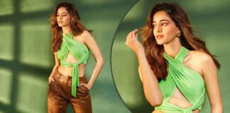 Ananya Panday sets internet on fire in bralette and leather pants for Gehraiyaan promotions