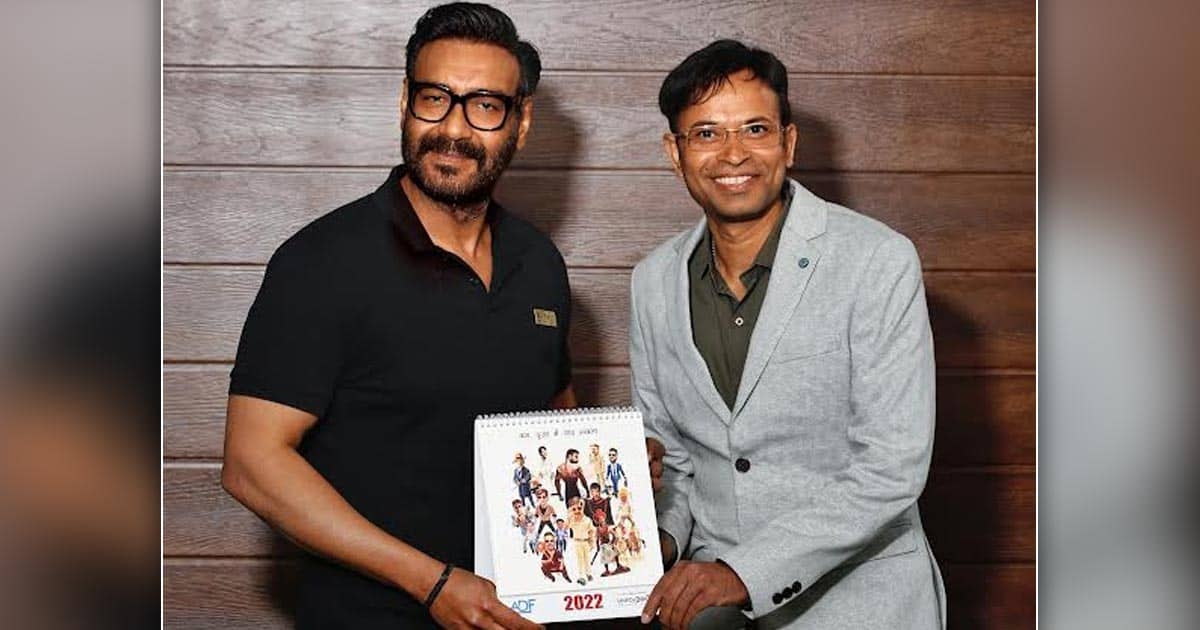 Ajay Devgn Gifted A 2022 Calendar With Sketches Of Iconic Characters From His Movies By Famous Cartoonist Manoj Sinha