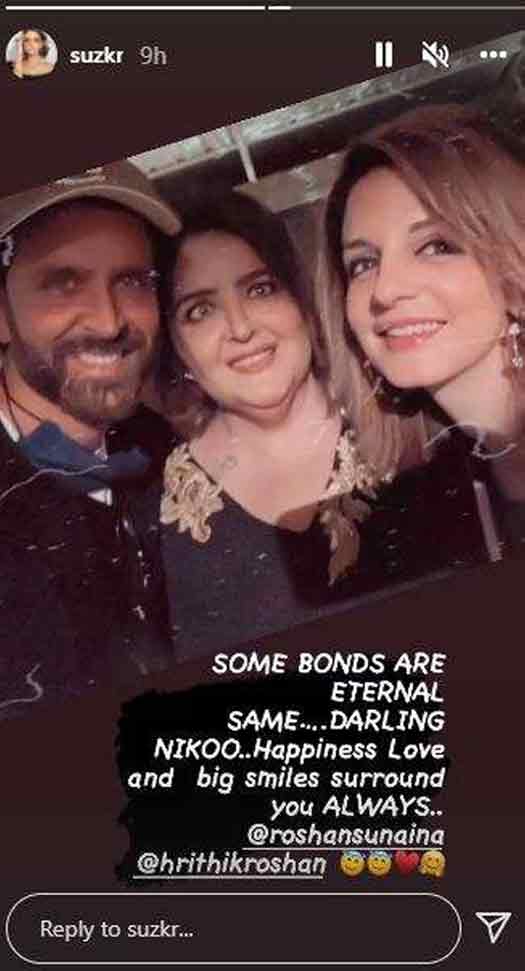 Sussanne Khan joins ex-husband Hrithik for his sister's birthday