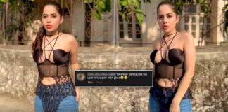 Urfi Javed Slammed By Trollers For Her Latest Reel In Which, She Donned A Black Outward Bodysuit Corset Outfit - Check Out Netizen Reactions!