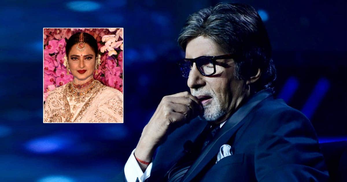 Amitabh Bachchan Shares A Throwback Pic In A Bathrobe Cropping Hands & Asks, “Whose Hand It Is” Netizens Reply, “Rekha Ji Ka” - Check Out
