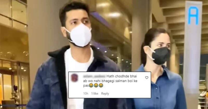Vicky Kaushal Katrina Kaif Walk Hand In Hand At The Airport Netizens Troll Kuch Mahino Ka