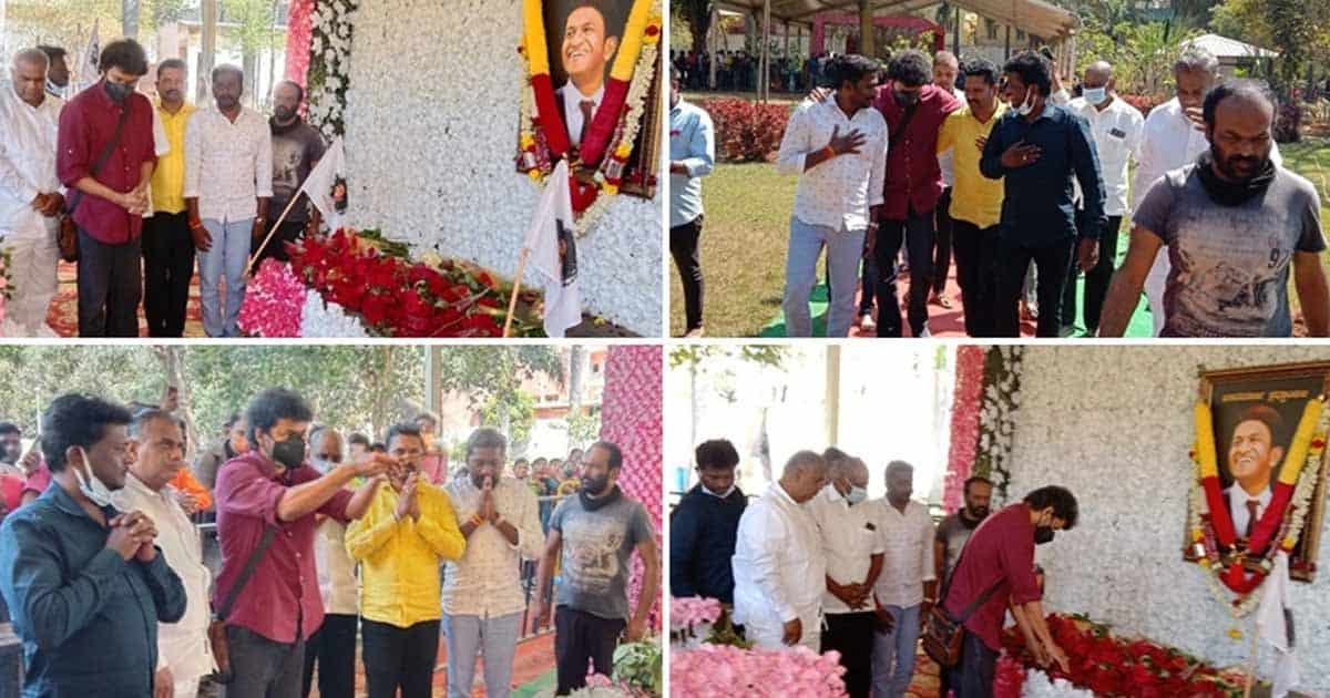 Thalapathy Vijay Pays Homage To Late Superstar Puneeth Rajkumar At His Memorial In Bangalore