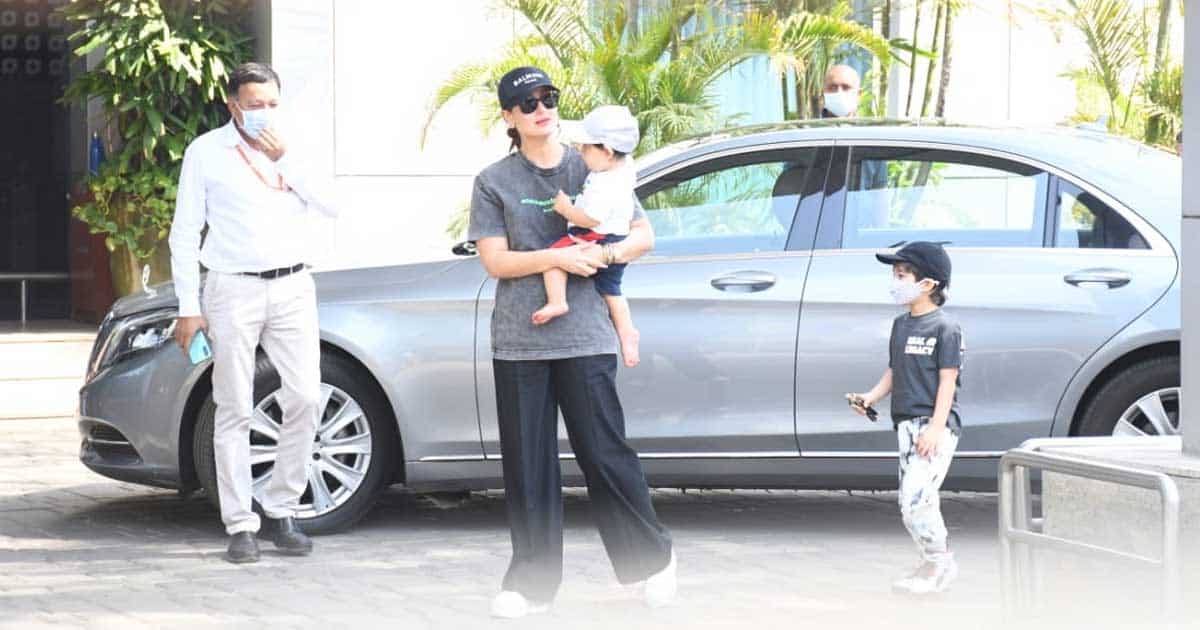 Kareena Kapoor Khan Gets Spotted Leaving For A Vacation With Her Sons; Netizens Troll - Watch