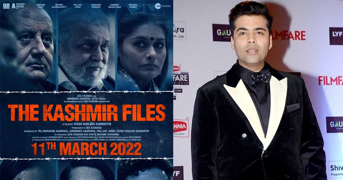 Karan Johar Says Aspiring Filmmakers Should Watch The Kashmir Files, Adds “It's No Longer A Film, It's A Movement”