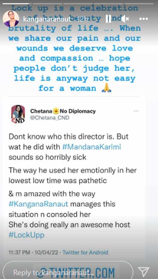 lock upp kangana ranaut says lifes not easy for a woman backing mandana karimi for her abortion story deets inside 002