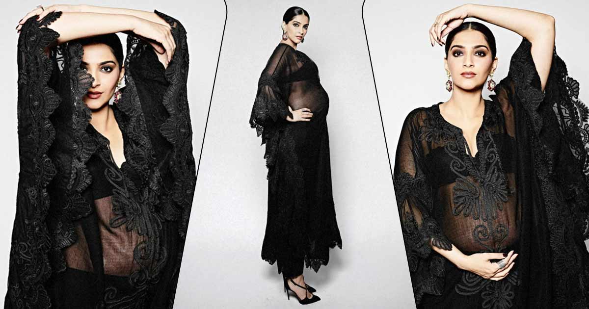 Sonam Kapoor Flaunts Blooming Baby Bump In See-Through Kaftan
