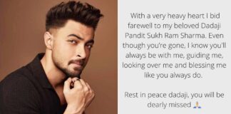 Aayush Sharma's heartfelt note on death of his grandfather and ex-minister Sukh Ram