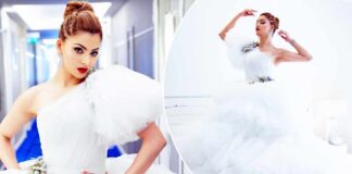 Urvashi Rautela turns Snow White in 2Cr 86 L Tony ward grapes gown as she makes debut Cannes film festival in French Riviera