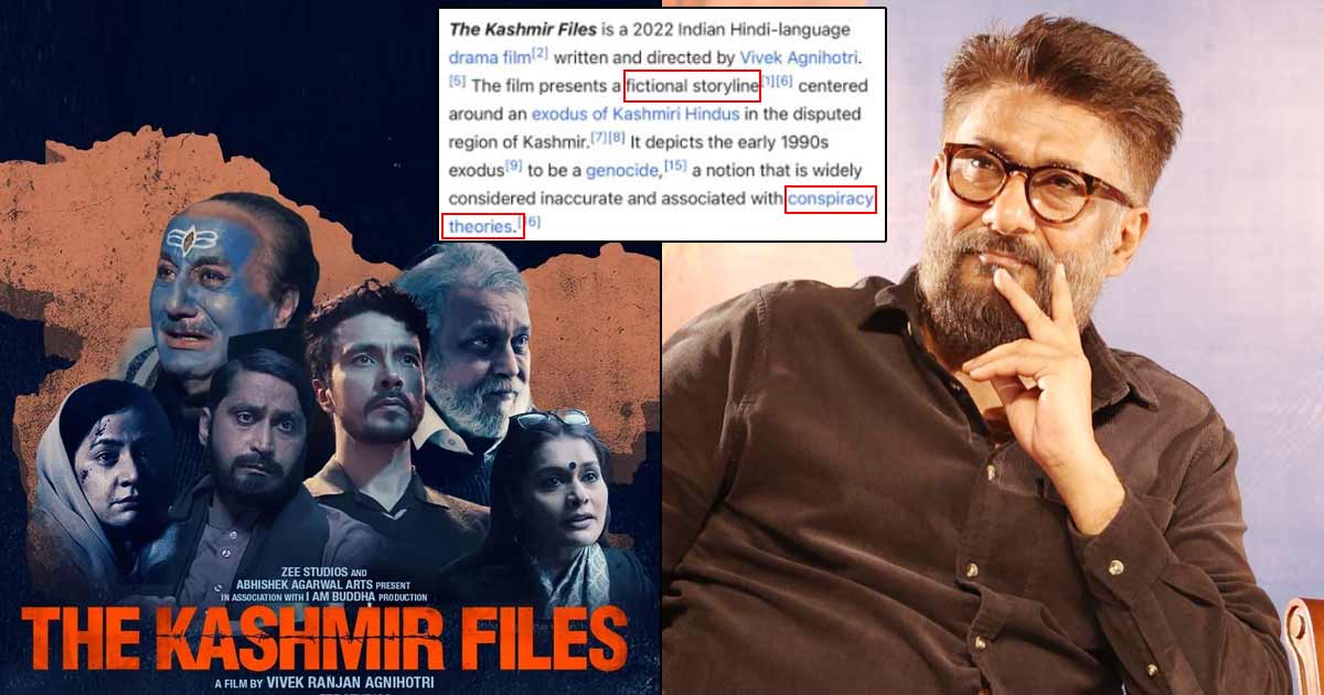 Vivek Agnihotri Loses Cool After Wikipedia Edits Desc Of The Kashmir Files & Calls It “Associated With Conspiracy Theories”