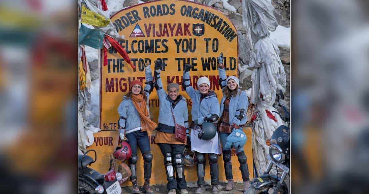 Dhak Dhak Cast & Crew Becomes The First Hindi Film Unit To Ride From Delhi To Khardung La - The World's Highest Motorable Pass