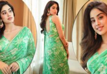 Janhvi Kapoor’s 70k Anita Dongre Saree Will Fit The Bill Perfectly If You’re Getting Rokafied Soon – Read On