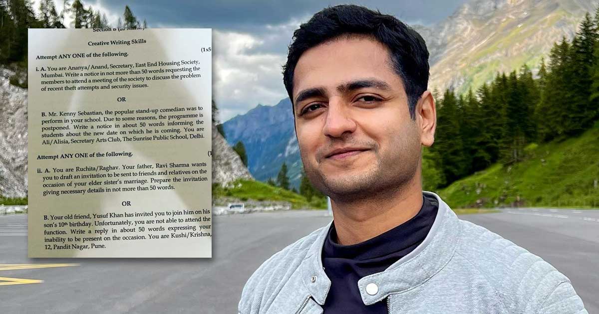 Kenny Sebastian's name appears in English question paper, comedian shares pic