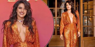 Priyanka Chopra Oomphs Up The Heat In A Glittery Rusty Orange Gown, Check Out!
