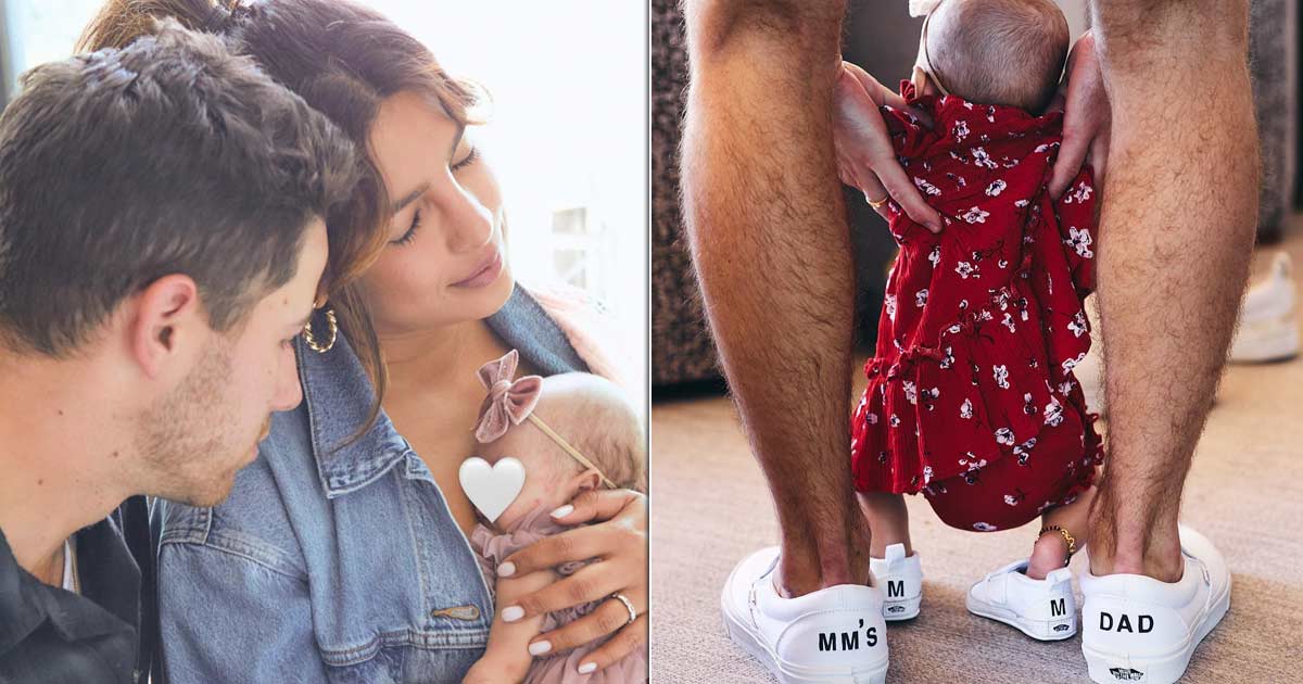 Priyanka Chopra Shares A Cute Picture Of Nick Jonas & Daughter Malti Marie Wearing Matching Sneakers On Father's Day!